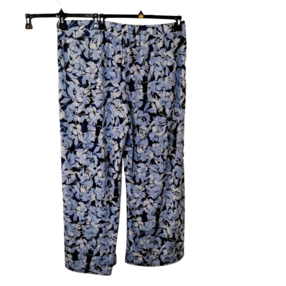 New Directions Pull-On Wide-Leg Pants (Size XL) Blue Floral - Picture 3 of 6